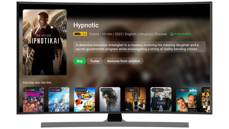 CGates TV service on a smart TV